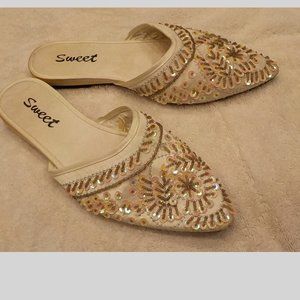 beaded slipper